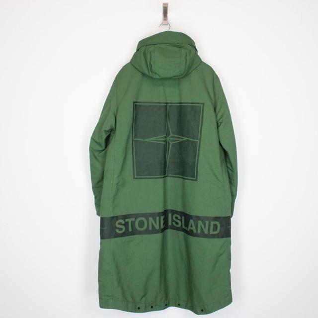 Stone Island AW 2022 Green and Black David TC Laser Printed Primaloft Parka