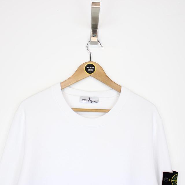 Stone Island AW 2022 White Cotton Sweatshirt Jumper