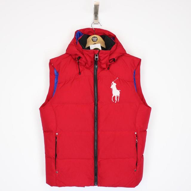 Polo Ralph Lauren Red and White Down Gilet / Bodywarmer Jacket