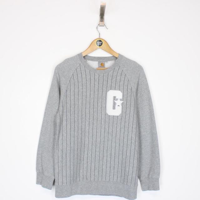 Vintage Carhartt Grey Spellout Sweatshirt Jumper