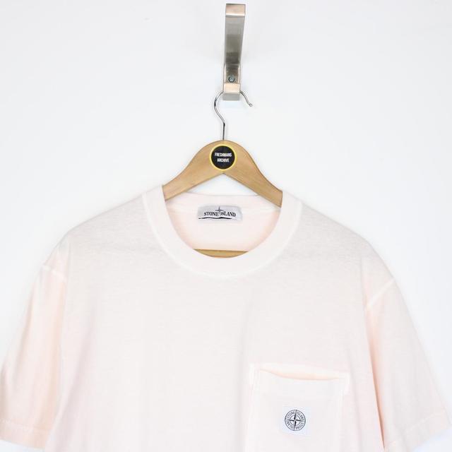 Stone Island SS 2022 Pale Pink Short Sleeve Pocket T-Shirt