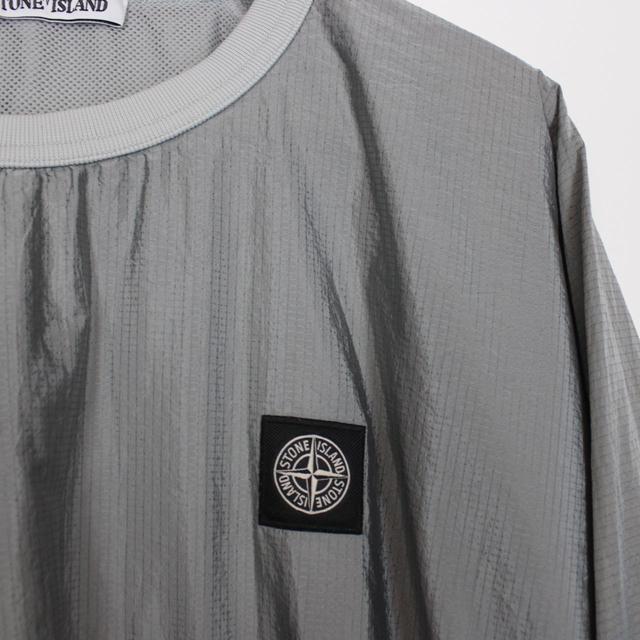 Stone Island SS 2020 Silver Nylon Metal Watro Sweatshirt Jacket