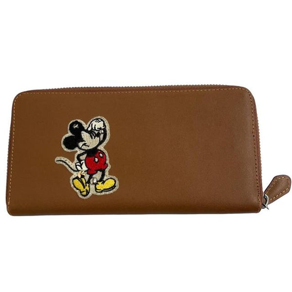 Coach x Disney Mickey Mouse Brown Limited Edition Leather Purse