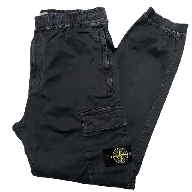 Stone Island AW 2022 Black RE-T Fit Cargo Trousers