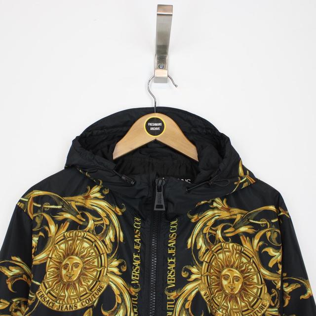 Versace Jeans Couture Black and Gold Baroque Jacket