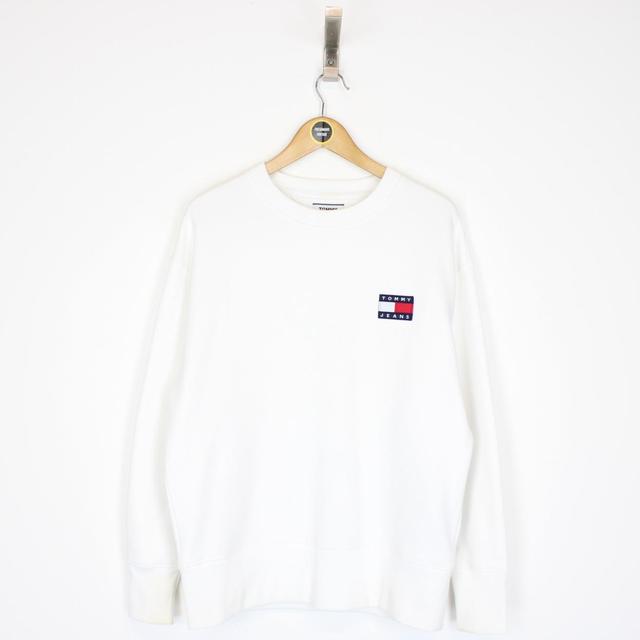 Tommy Hilfiger Jeans White Cotton Sweatshirt Jumper