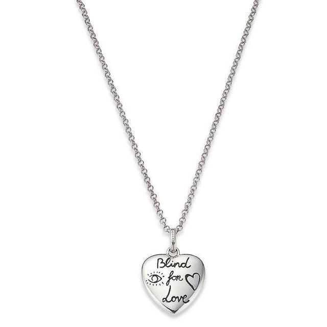 Gucci Blind For Love Pendant Sterling Silver Necklace