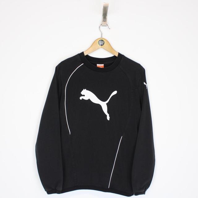 Vintage 00s Puma Black and White Sweatshirt Jumper