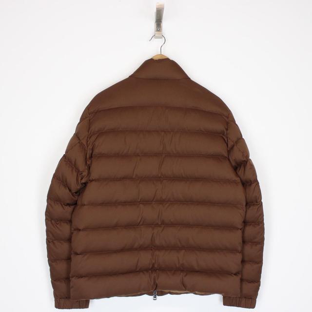 Moncler Lauriolle Brown Full Zip Hooded Short Down Jacket