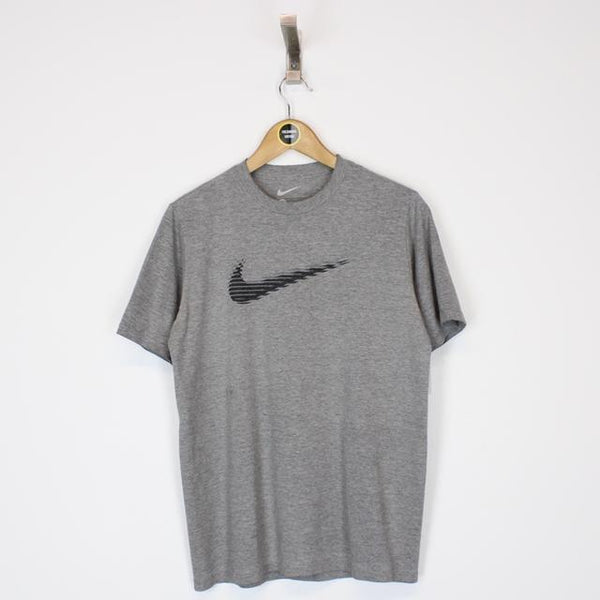 Vintage 00’s Nike Grey Short Sleeve Central Swoosh T-Shirt