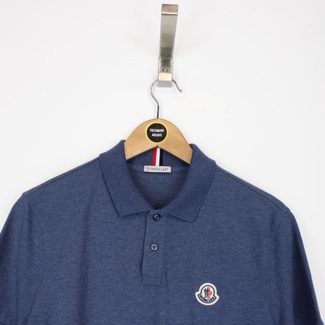 Moncler Maglia Manica Corta Blue Short Sleeve Polo Shirt