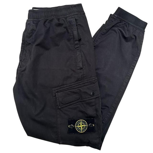 Stone Island AW 2021 Black RE-T Fit Cargo Trousers