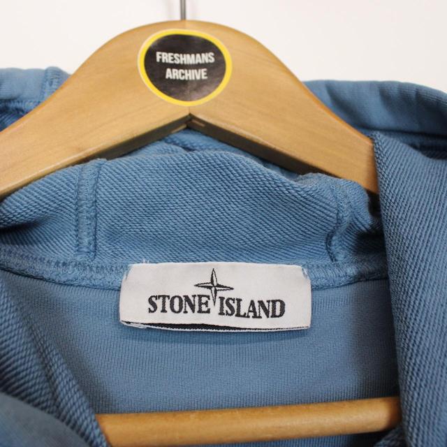 Stone Island SS 2022 Blue Cotton Hoodie Jumper