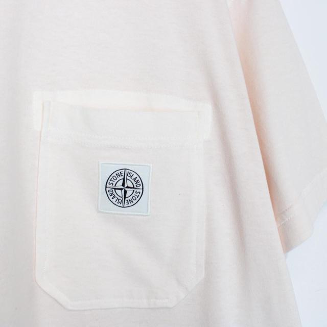 Stone Island SS 2022 Pale Pink Short Sleeve Pocket T-Shirt