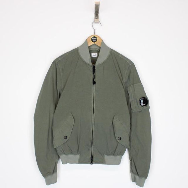 CP Company Sage Green Full Zip Nycra Goggle Bomber Jacket