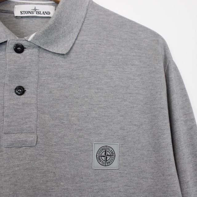 Stone Island SS 2017 Grey Long Sleeve Compass Polo Shirt