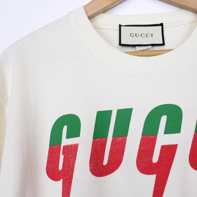 Gucci Blade Print Cream Short Sleeve Oversized T-Shirt