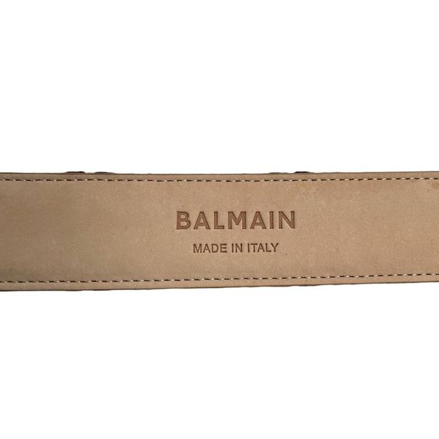 Balmain Black and Ivory Jacquard Monogram Belt