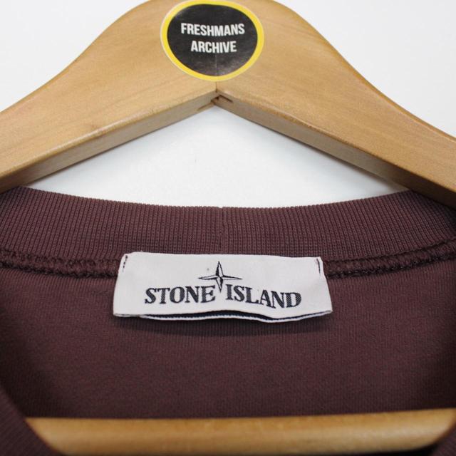 Stone Island SS 2021 Burgundy Cotton Sweatshirt Jumper