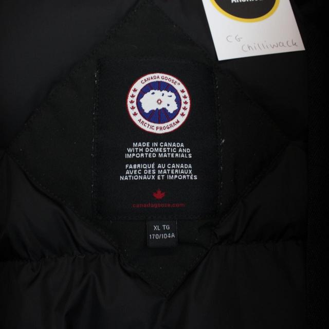 Canada Goose Black Chilliwack Bomber Down Jacket with Fur Trim