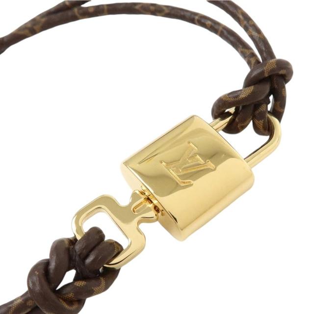 Louis Vuitton Brown and Gold Lock It Again Monogram Bracelet