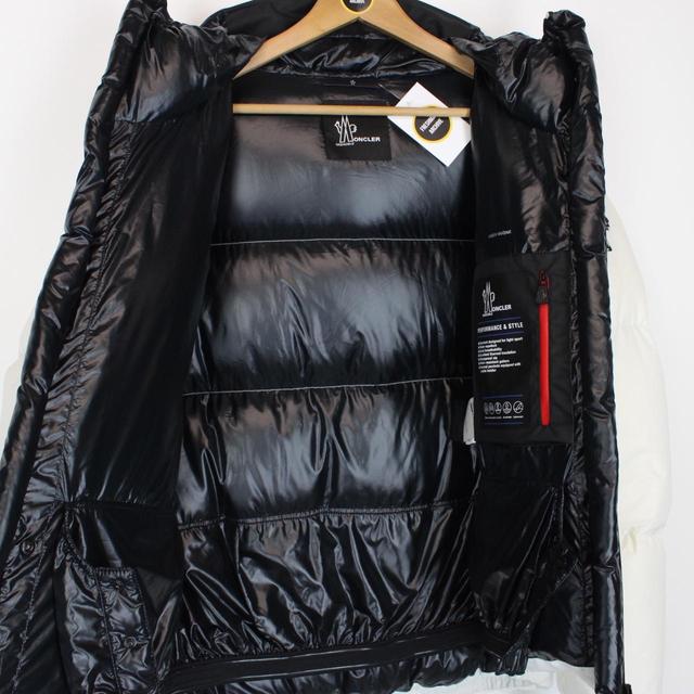 Moncler Grenoble Mazod White and Black Down Puffer Jacket