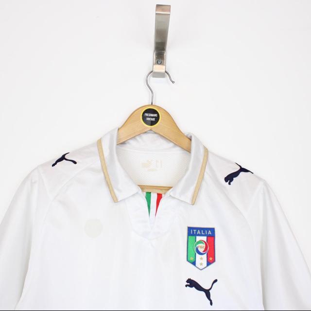 Puma Italy National 2007/08 White Short Sleeve Away Football Shirt