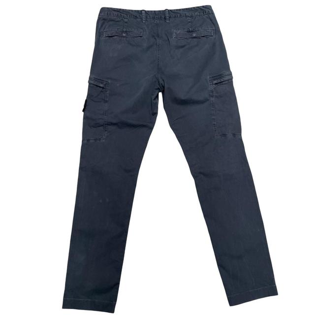 Stone Island SS 2020 Navy Blue Skinny Fit Cargo Trousers