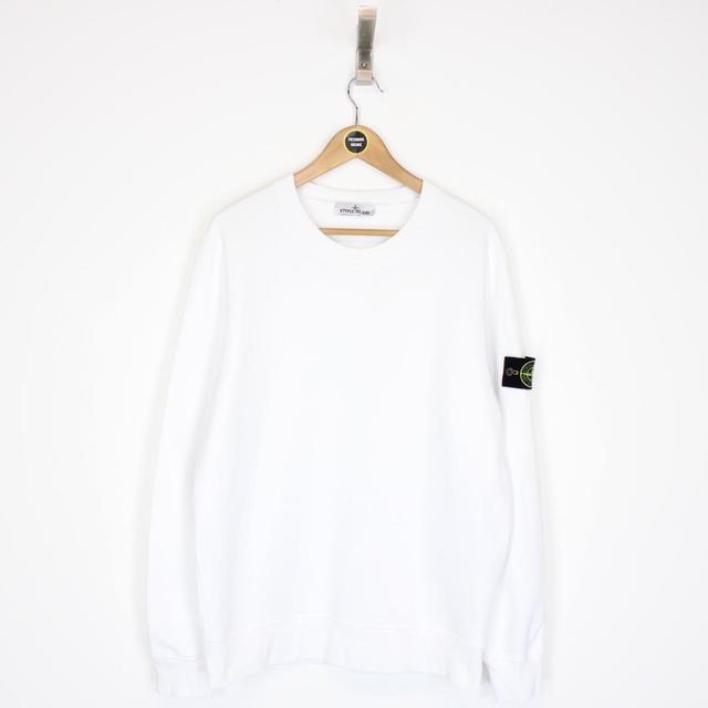 Stone Island AW 2022 White Cotton Sweatshirt Jumper