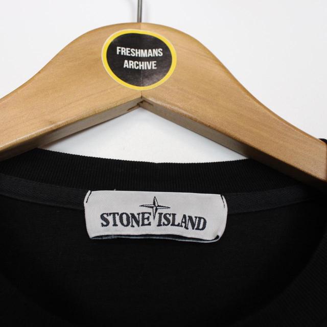 Stone Island SS 2019 Black Long Sleeve Compass Logo T-Shirt