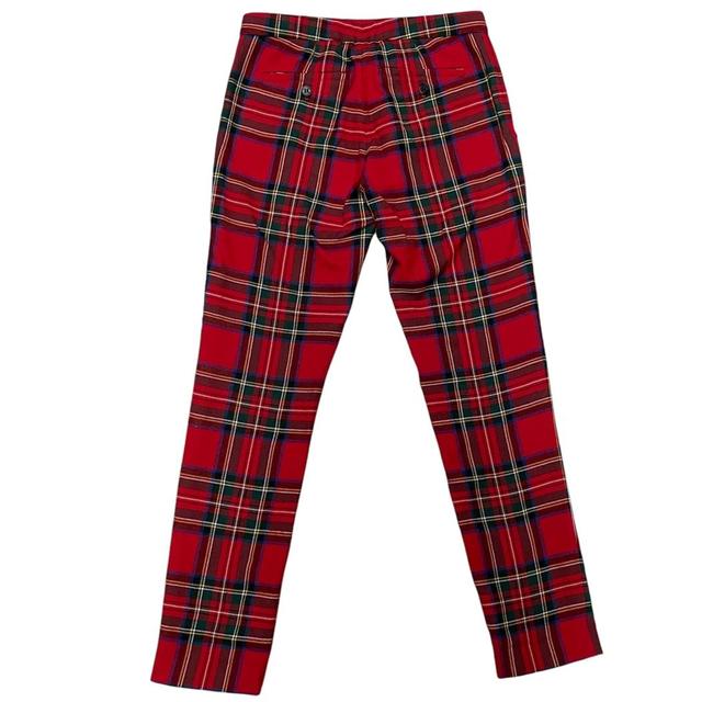 Burberry Multicoloured Tartan Check Wool Trousers