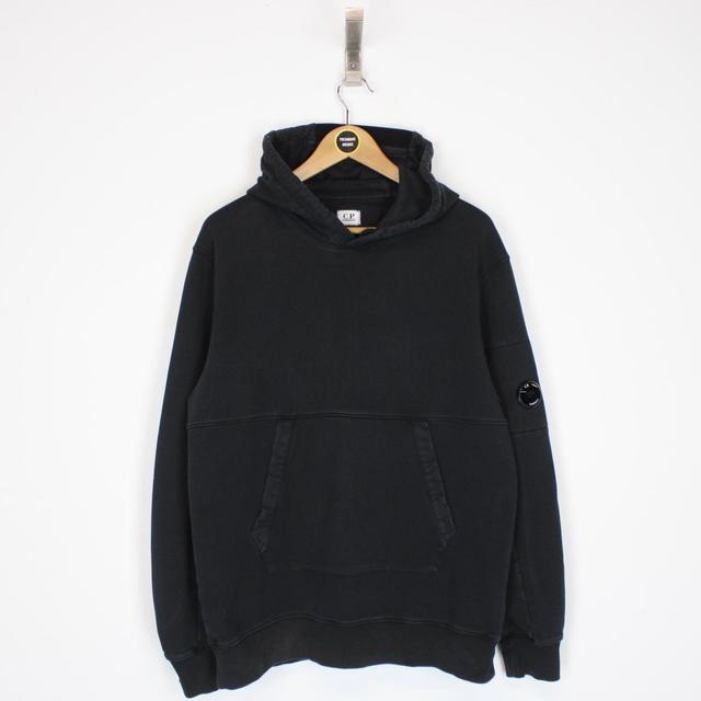 CP Company Black Cotton Goggle Hoodie Jumper