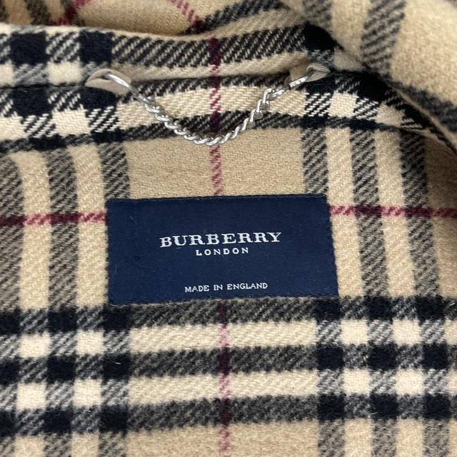 Vintage 00s Burberry Tan Brown Nova Check Lined Wool Duffle Coat