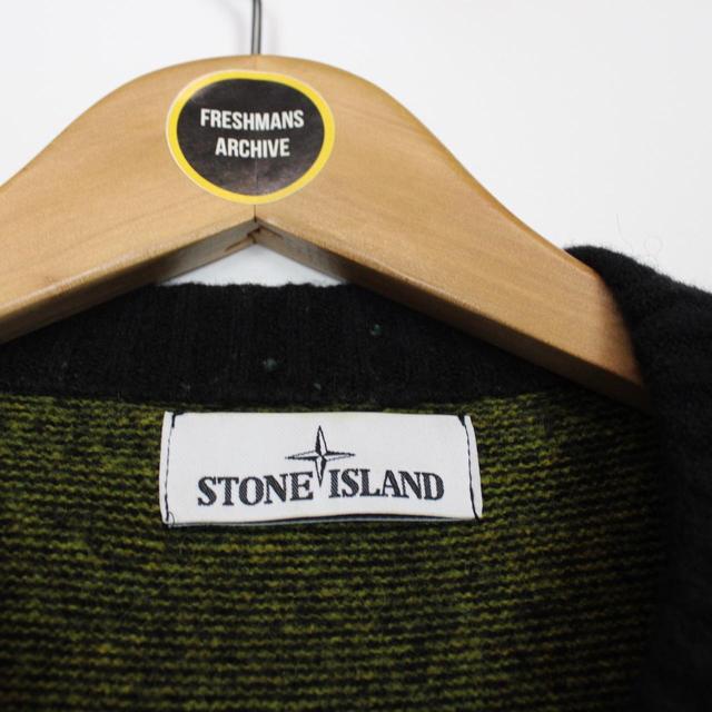 Stone Island AW 2016 Black and Green Alpaca Wool Knit Jumper