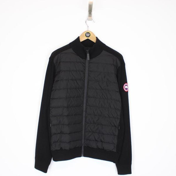 Canada Goose Black HyBridge Wool Knit Down Jacket