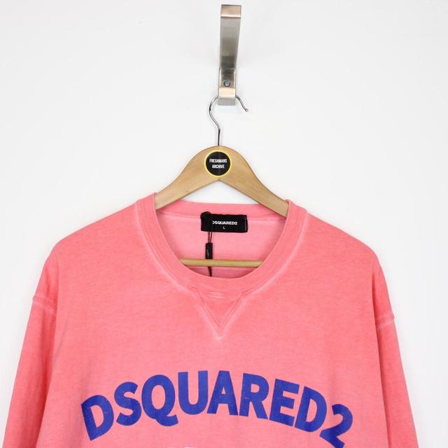 Dsquared2 Pink and Blue Est 1964 Logo Sweatshirt Jumper