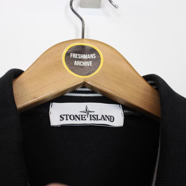 Stone Island AW 2015 Black Long Sleeve Compass Polo Shirt