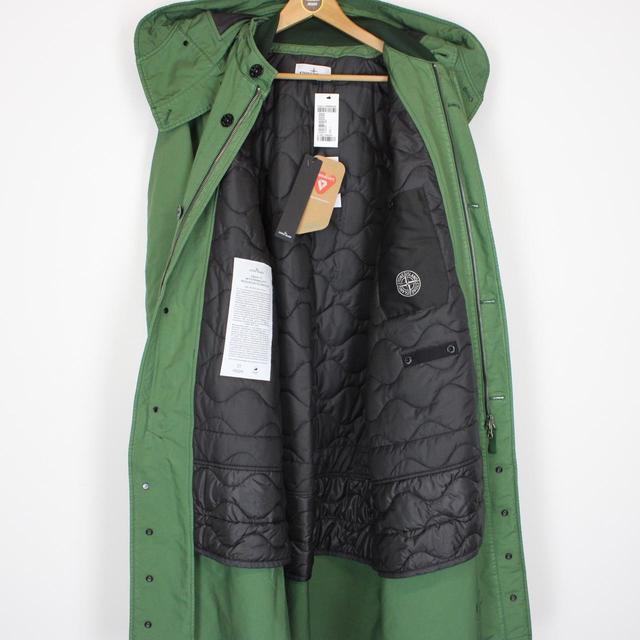 Stone Island AW 2022 Green and Black David TC Laser Printed Primaloft Parka