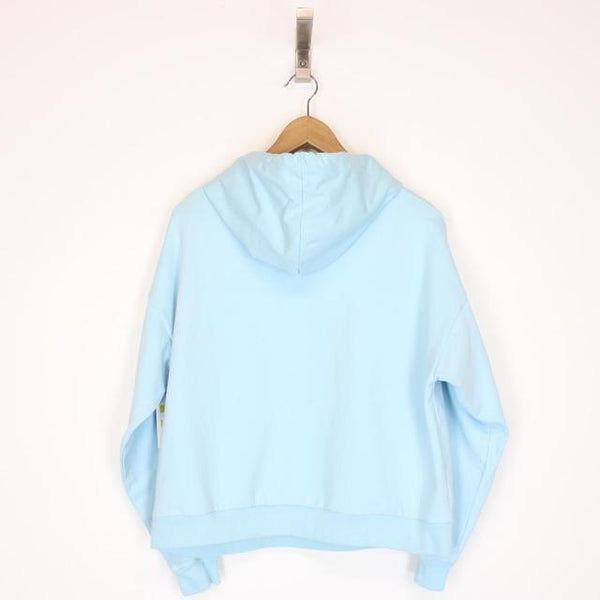 Moschino Underwear Light Blue Tape Logo Arm Hoodie Jumper