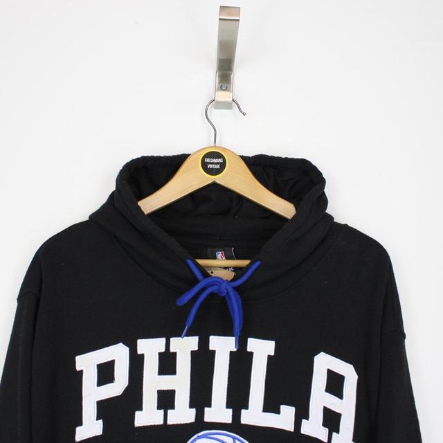 Philadelphia 76ers NBA Black USA Black Spellout Fleece Hoodie Jumper