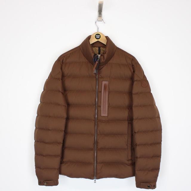 Moncler Lauriolle Brown Full Zip Hooded Short Down Jacket