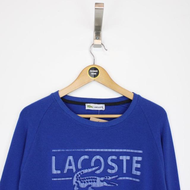 Lacoste Blue Crew Neck Cotton Sweatshirt Jumper