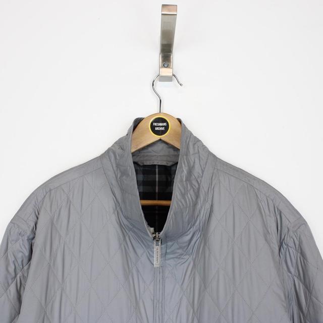 Burberry London Grey Nova Check Lined Quilted Jacket