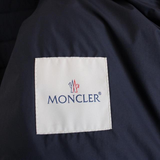 Moncler Yeres Navy Blue Full Zip Quilted Down Jacket