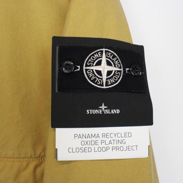 Stone Island AW 2024 Mustard Yellow Full Zip Panama Recycled Oxide Plating