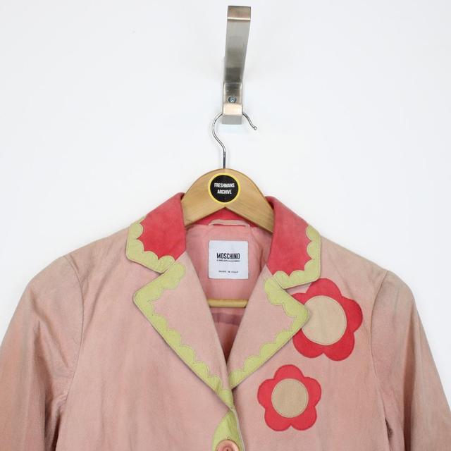 Moschino Cheap and Chic Multicoloured Floral Goat Skin Leather Jacket