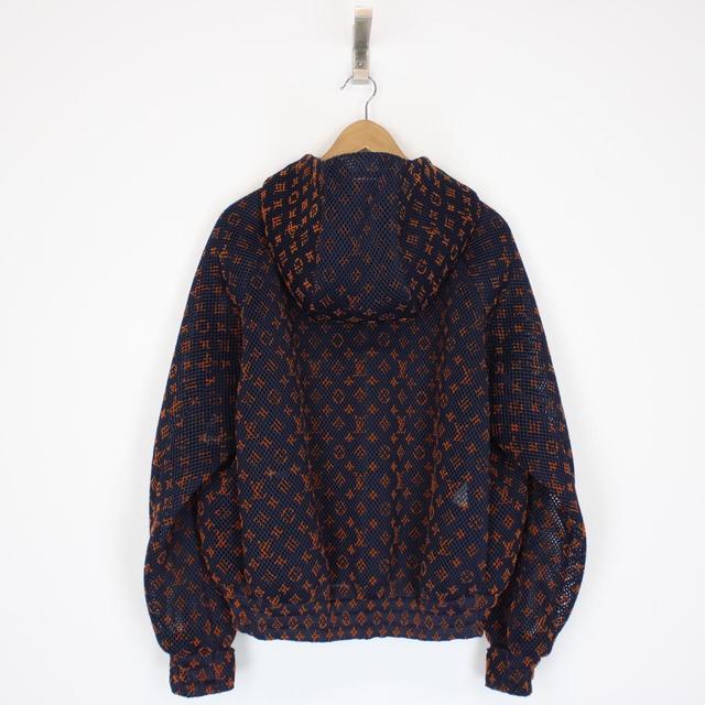 Louis Vuitton Navy Blue and Orange Gradient LV Monogram Mesh Jacket