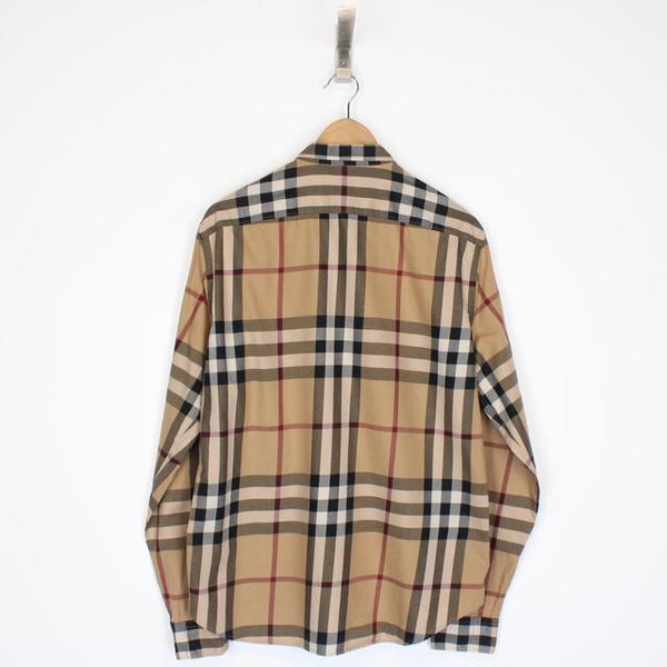 Burberry Brit Tan Brown Nova Check Long Sleeve Cotton Shirt