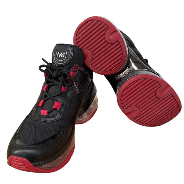 Michael Kors Black and Red Olympia Extreme Logo Trainers