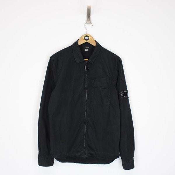 CP Company Black Full Zip Goggle Overshirt Jacket